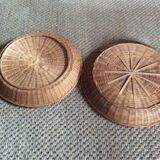 Set de 2 corbeilles en osier