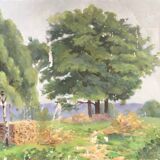 Old green trees table