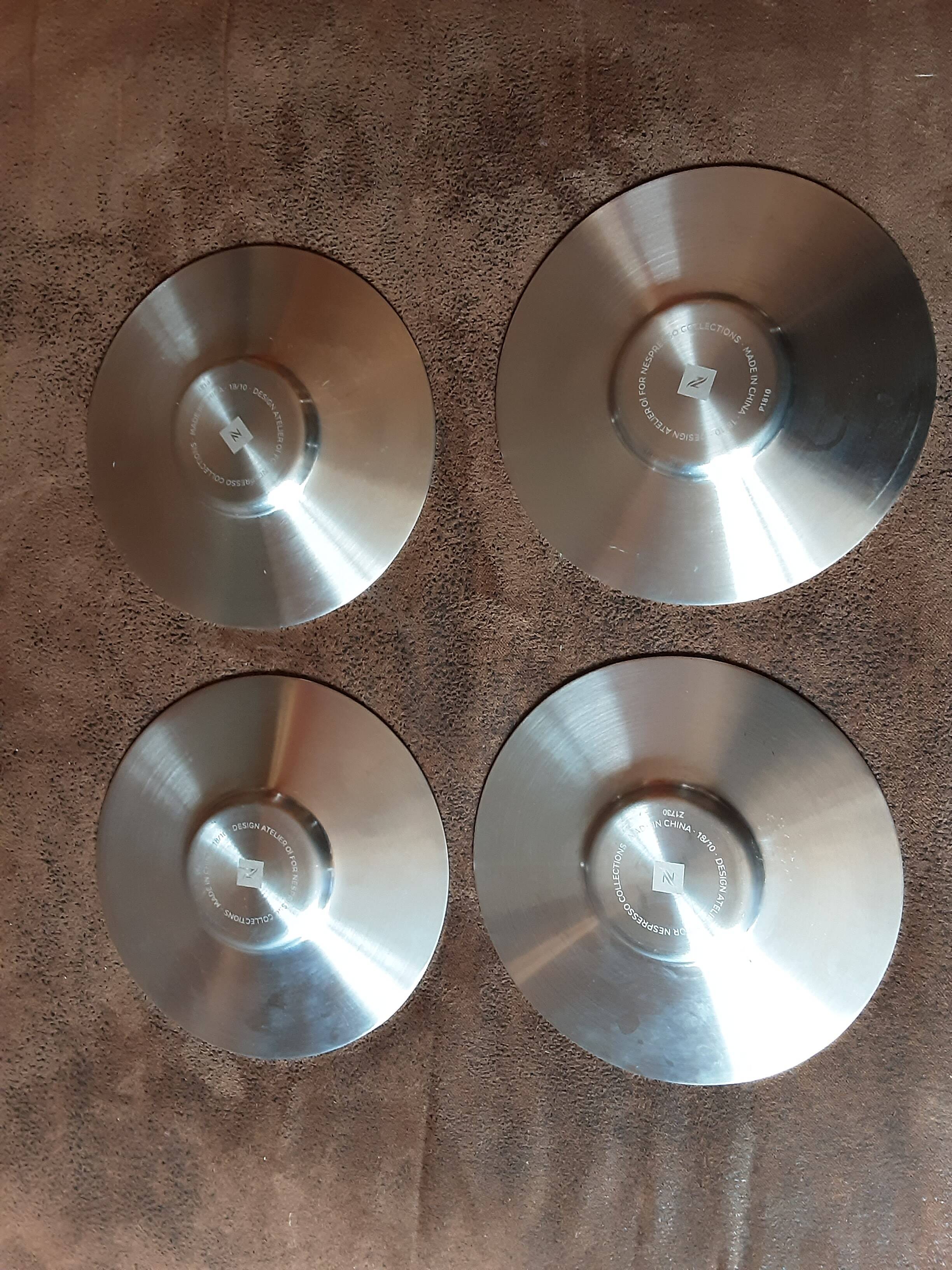Set of 4 metal coasters or cup holders