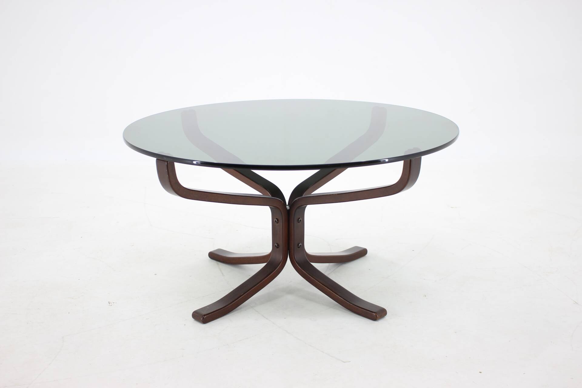 1960 Sigurd Ressell for Vatne Møbler Falcon Glass Top Coffee Table