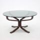 1960 Sigurd Ressell for Vatne Møbler Falcon Glass Top Coffee Table