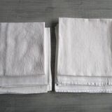 6 large antique damask napkins - mismatched