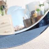 Cobalt blue mirror, Italian design, circa 1970