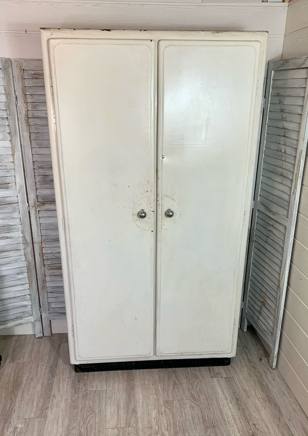 Vintage industrial style metal cabinet