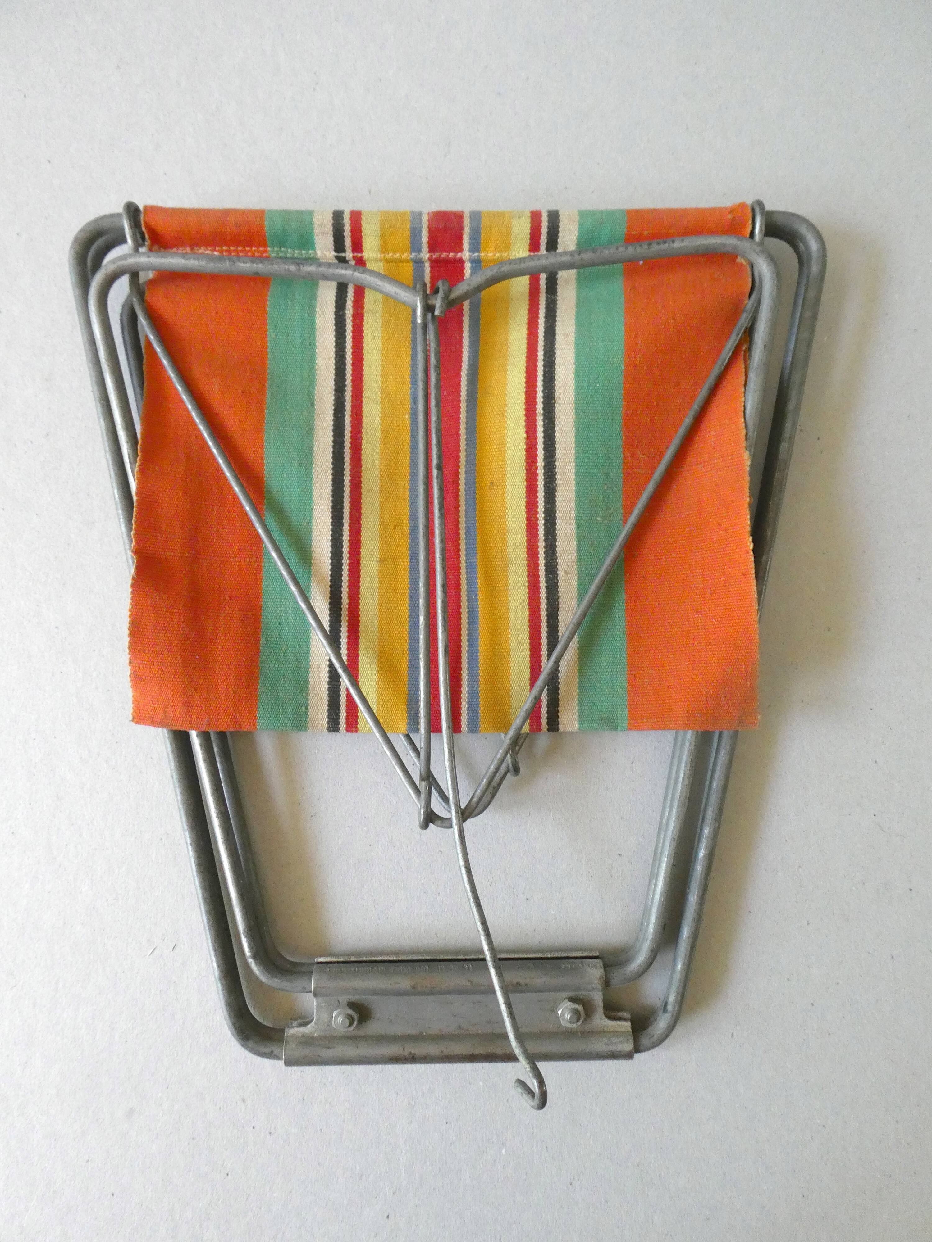 Metal folding and striped canvas, 70s