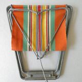 Metal folding and striped canvas, 70s