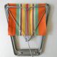 Metal folding and striped canvas, 70s
