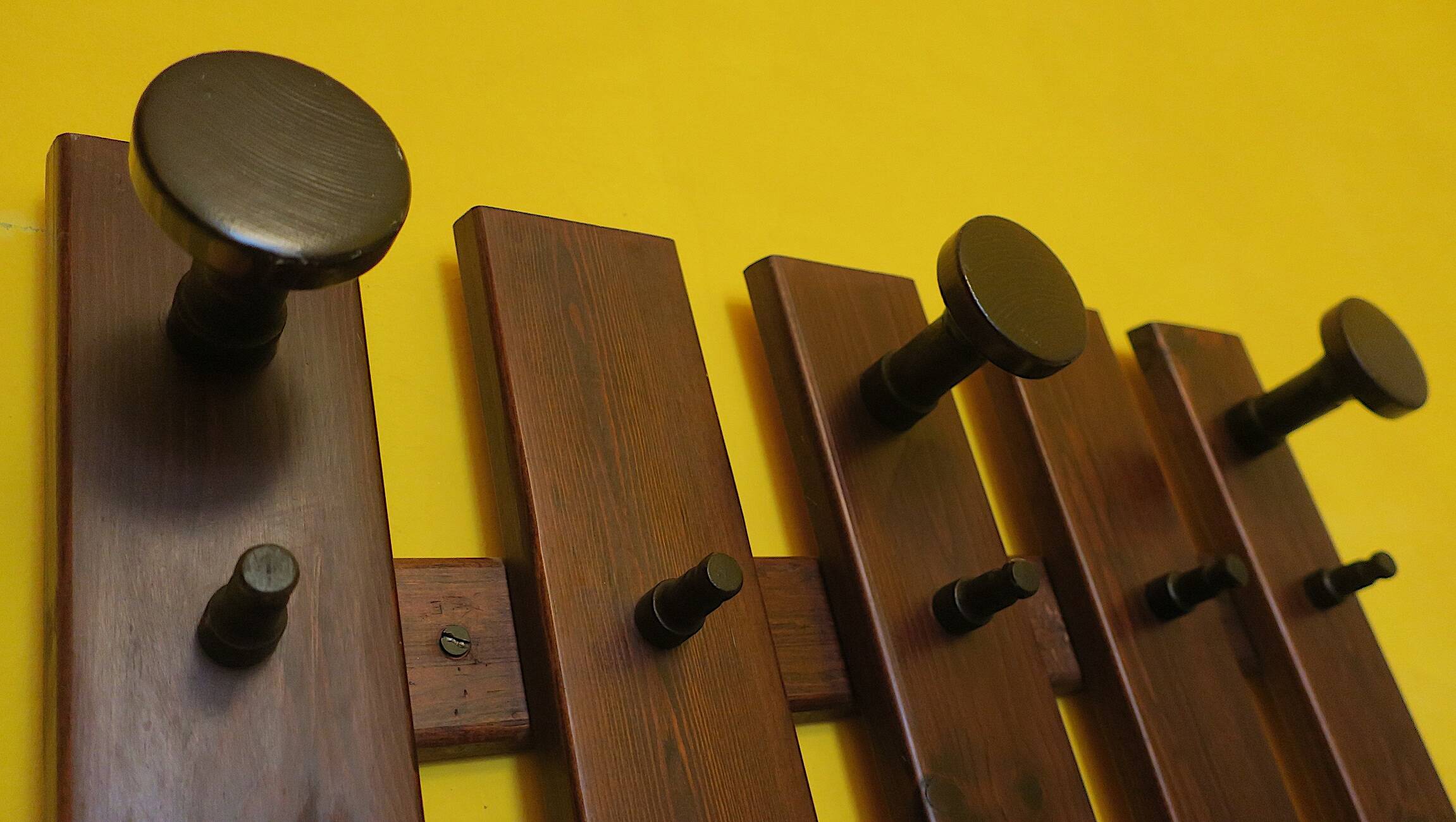 Mid century wall mounted coat and hat rack, 1960s