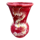 Longchamp vase 1950s bordeaux and multicoloured sideboard decoration