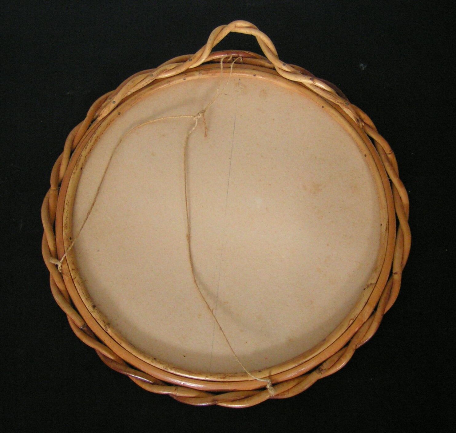 Round rattan mirror 29 cm