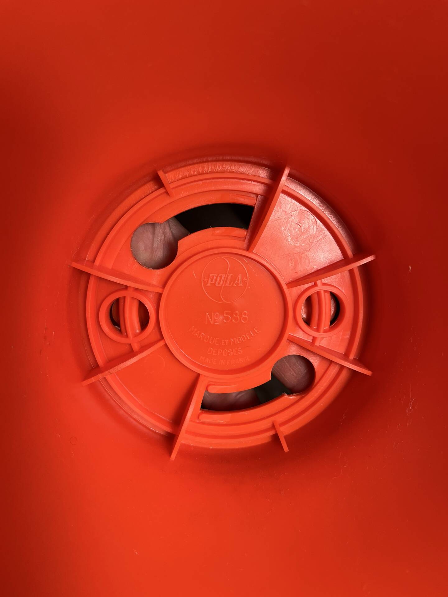 2 vintage orange Pola stools