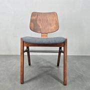 Rare mid-century dining chair in the style of Eames, up to 8 available, 1960s