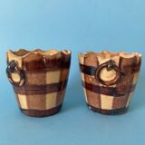 Duo de cache-pots vintage