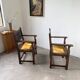 Paire de fauteuils style espagnol bois sculpté 1900
