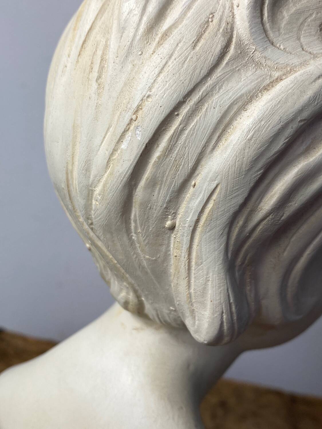 Plaster bust of a young girl