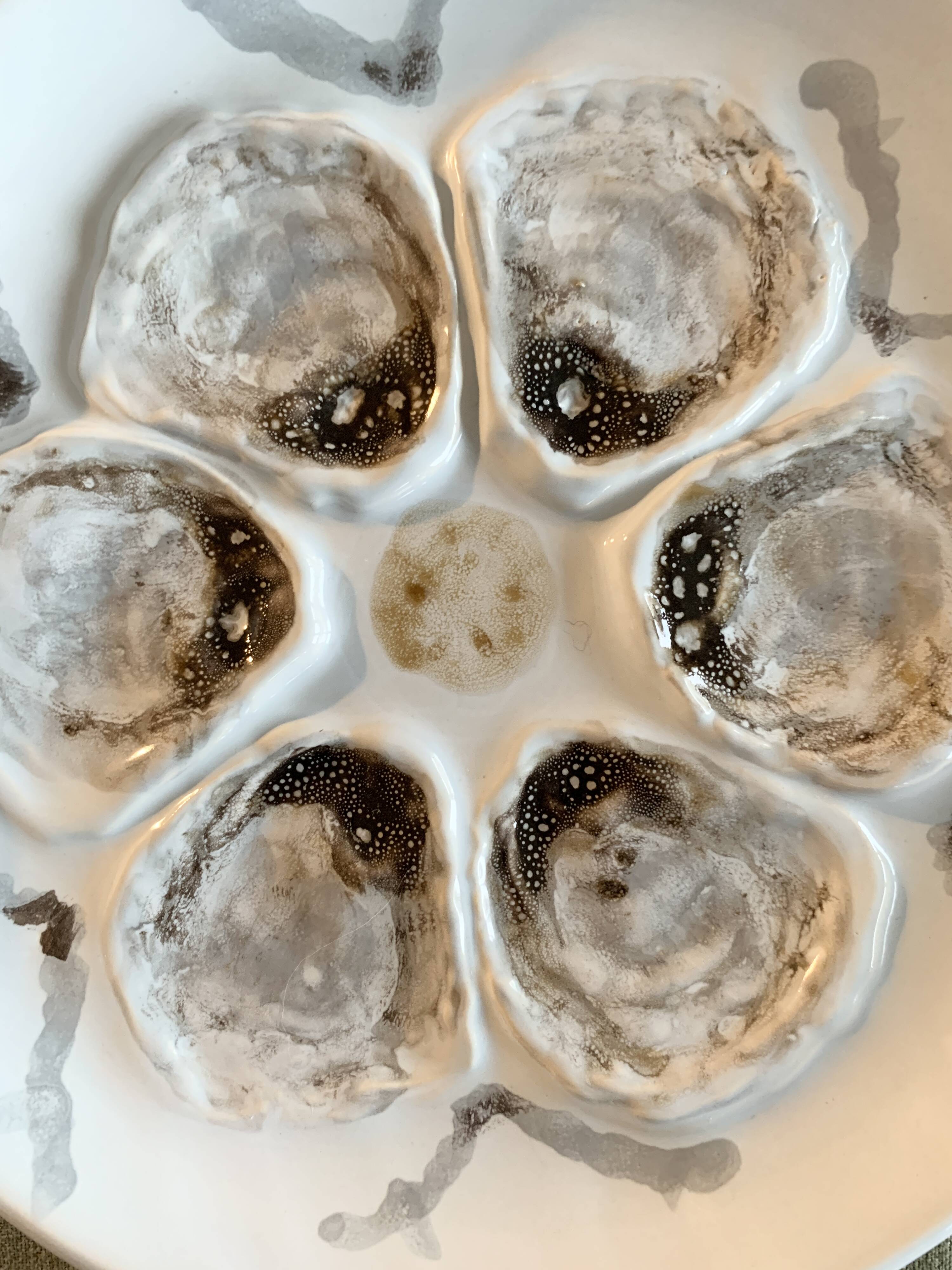 Oyster or shellfish plates Saint Amand