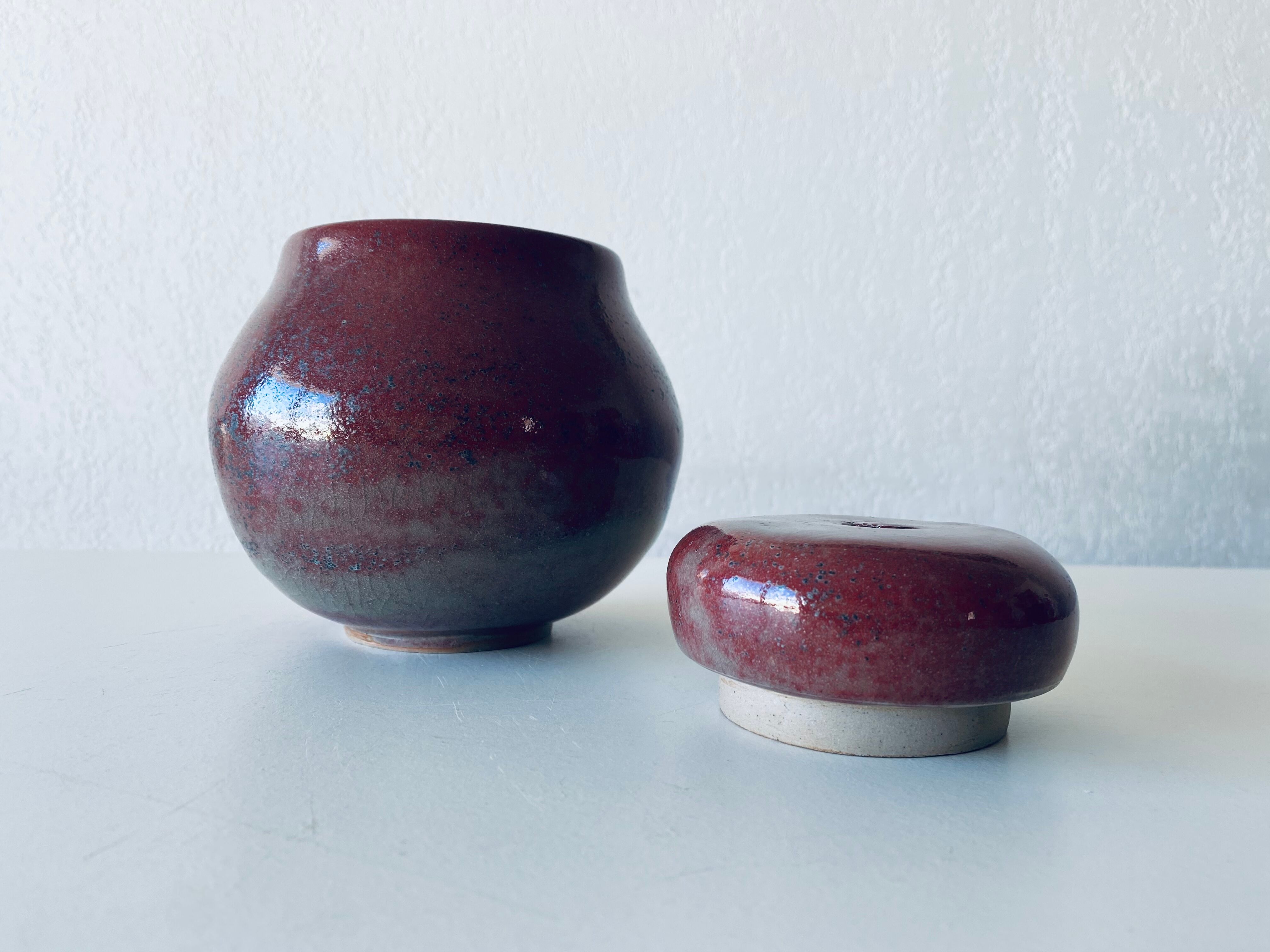 Ceramic candy box signed