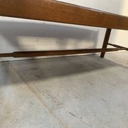Table de salon en chêne et plateau d'ardoise XX siècle