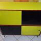 Vintage storage cabinet/sideboard with shelves, wood, formica, carlene