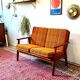 Teak and wool sofa, Denmark 60s/70s, vintage, mid-c modern