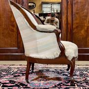 Napoleon III bergère in mahogany from the late 19th century to be reupholstered.