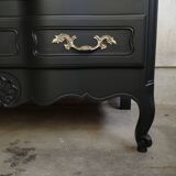 Revamped vintage black chest of drawers