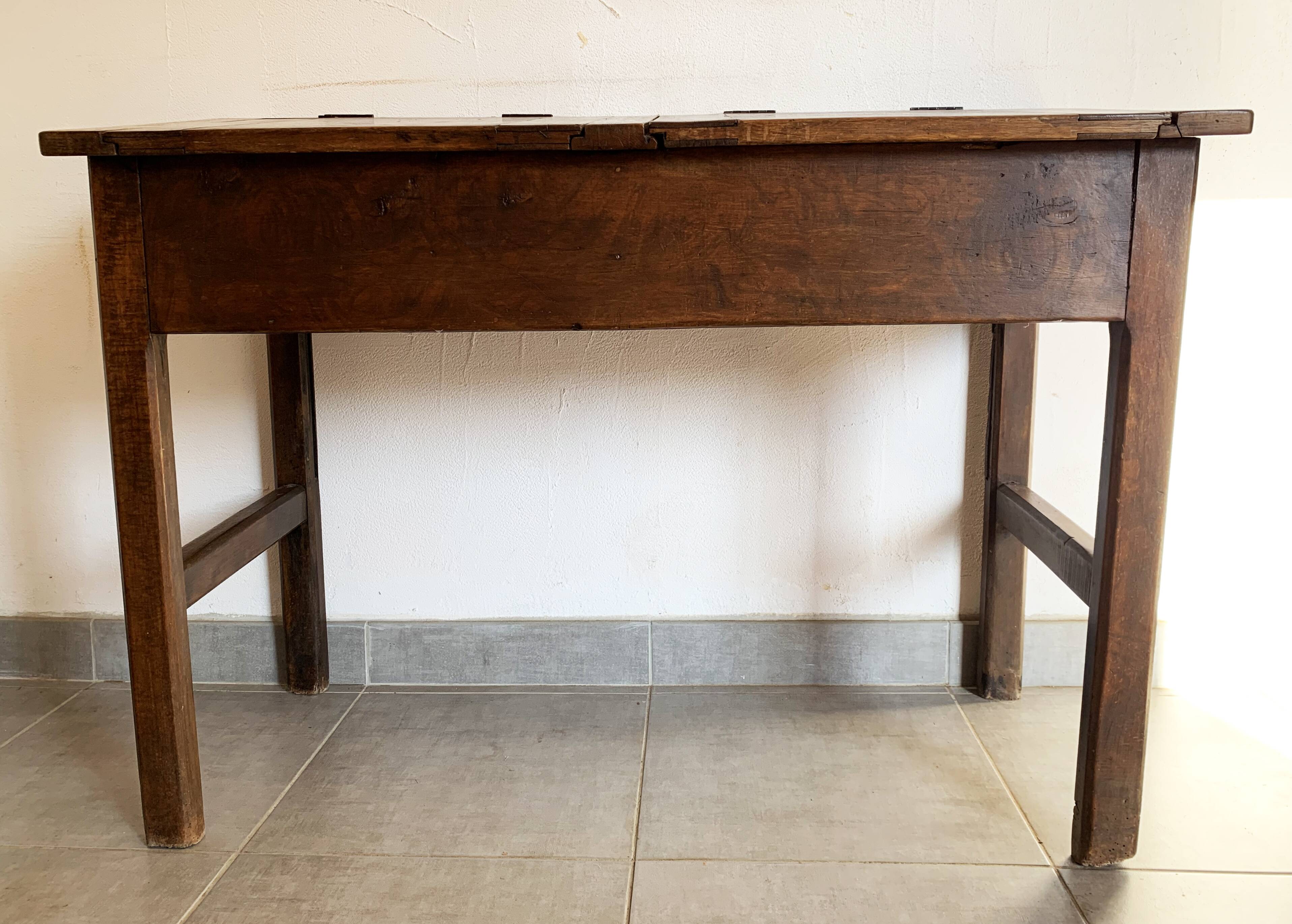 Adult desk double school vintage 50s-60s solid wood