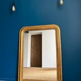 Old mirror 114cm/84cm Louis-Philippe beaded