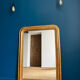Old mirror 114cm/84cm Louis-Philippe beaded