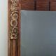 Miroir biseauté Art déco en chêne et stuc