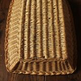 Braided wicker basket basket