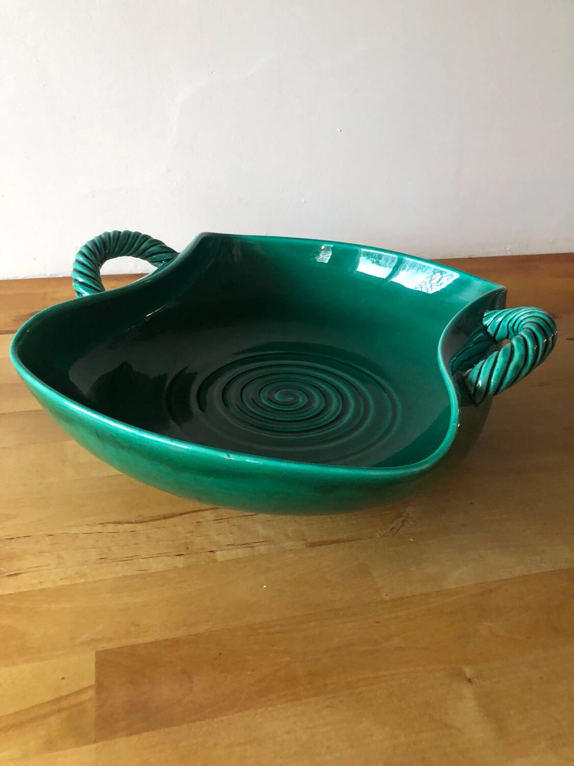 Large green ceramic cup Vallauris