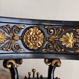 Pair of Empire-style bergère armchairs decorated with swans and lyres