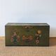 Large antique trunk hand-painted décor