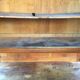Vintage Parisian buffet with 2 bodies in white poplar wood
