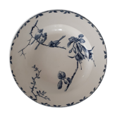 Plate faience old H B & Cie choisy the king model Oxford decoration blue bird