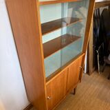 Vaisselier vitrine meuble de rangement vintage pieds compas