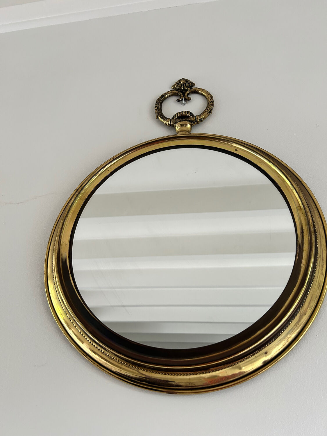 Round brass mirror