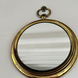 Round brass mirror