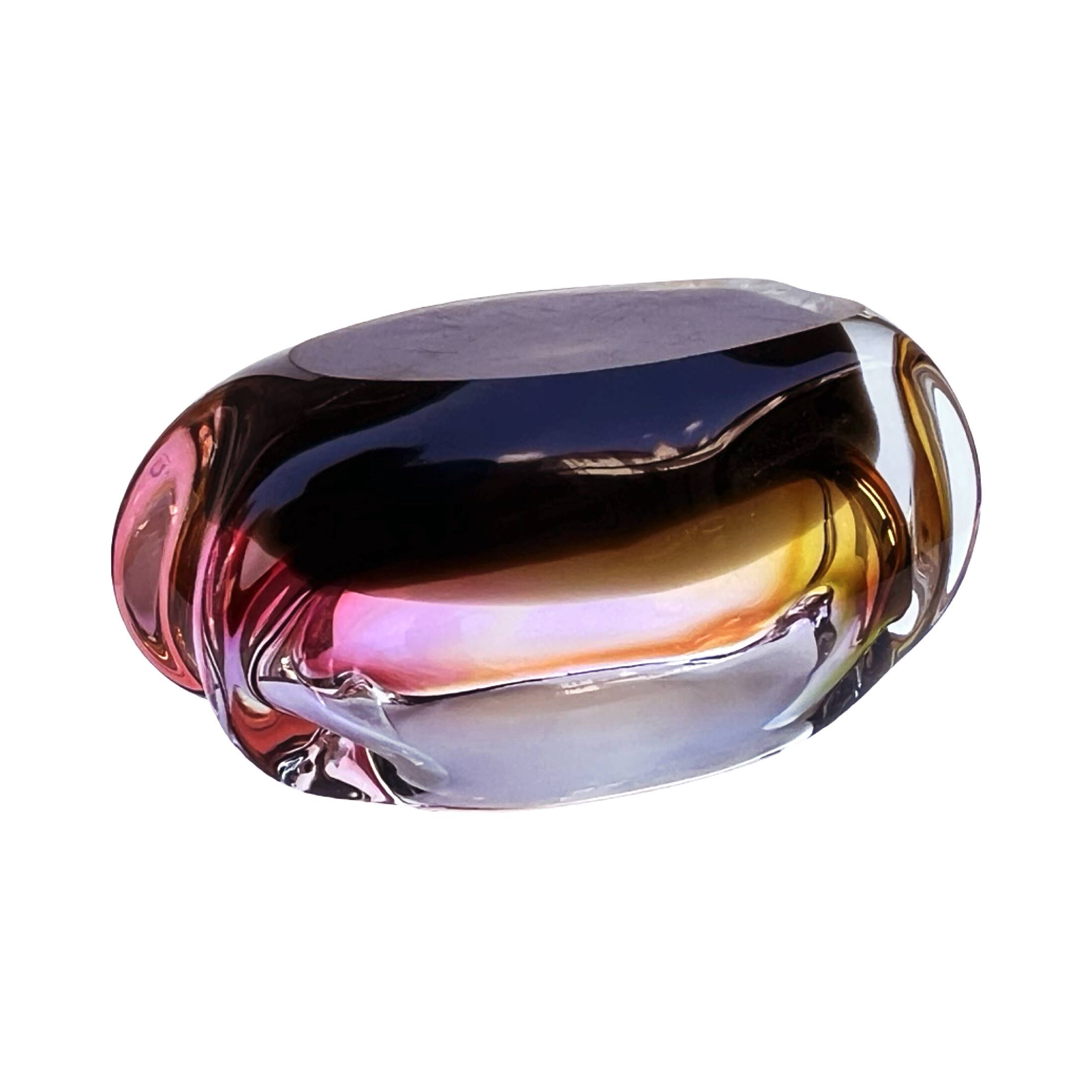 Ashtray designed by M. Velíšková, Skrdlovice Glassworks Czechoslovakia 1960