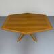 Ancienne table en bois massif octogonal a rallonge design Girsberger