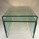 Set 2 glass nesting tables 1980