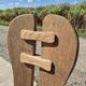 Set 4 vintage brutalist dining chairs De Puydt Belgium solid oak