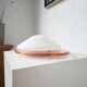 Pink glass wall lamp 1970s Gamma