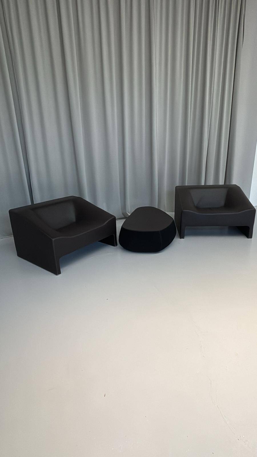 Malmo Leather Set by Patricia Urquiola for Moroso, Italy, 2000s, Set of 3