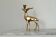 Bougeoir en laiton vintage en forme de cerf