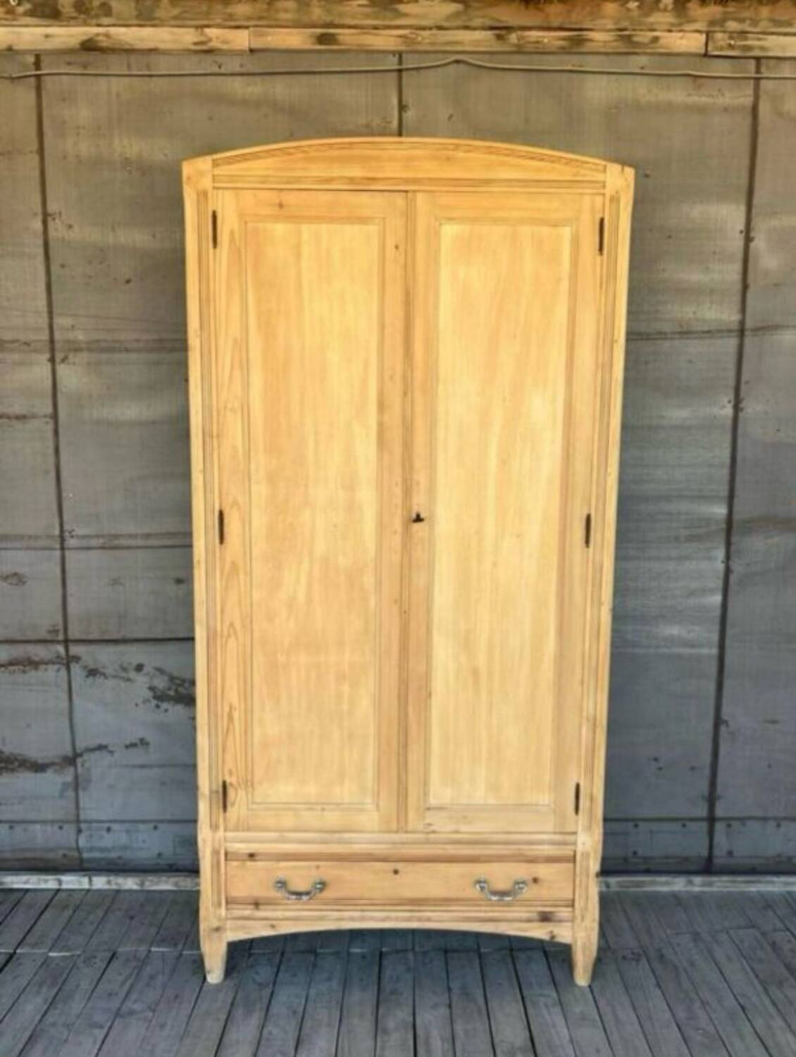 Raw wood cabinet