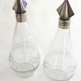 Art Deco liqueur set, glass & silver-plated metal ARGIT