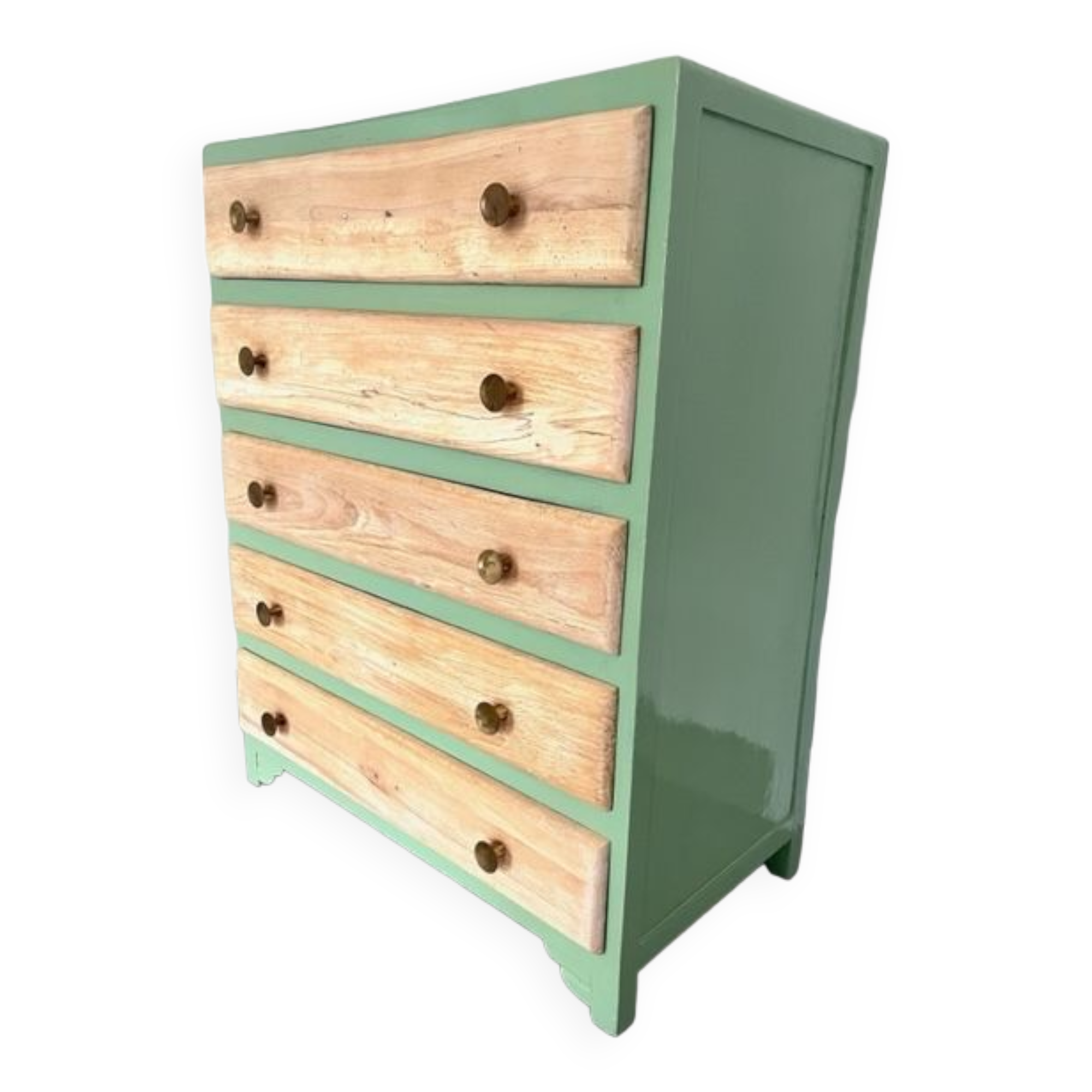 Chest of drawers oak 5 drawers 50s