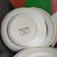 Four french earthenware dessert plates service "Marie-Claude" 50s.